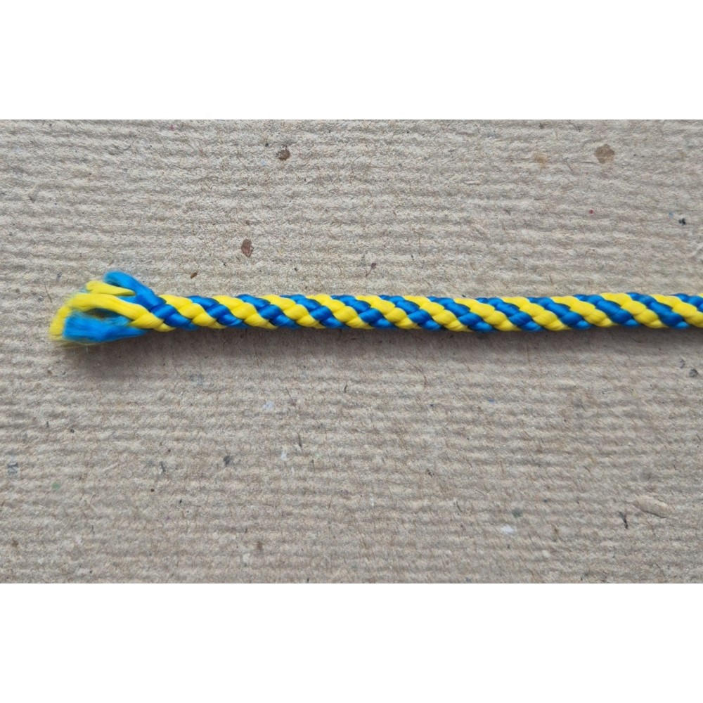 Шнур плетений поліпропіленовий 5,5мм жовто-блакитний