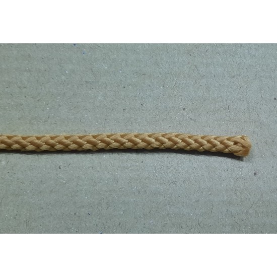 Шнур плетений поліпропіленовий 5,5мм золото темне/бронза