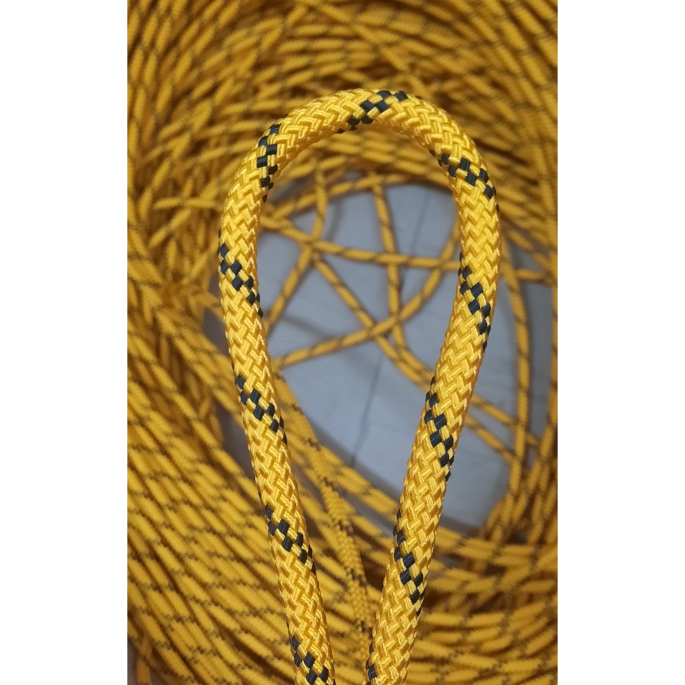 Мотузка статична гнучка10мм 32 клас жовта