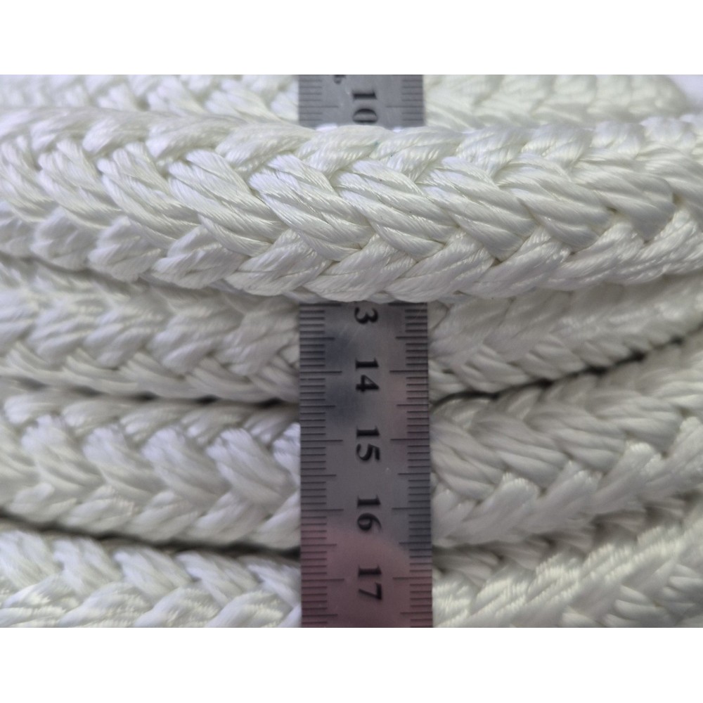 Канат 22мм поліестеровий плетений 12-ти прядний з осердям гнучкий