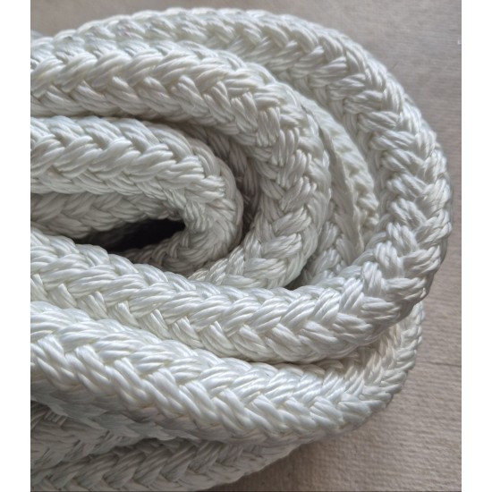 Канат 20мм поліестеровий плетений 12-ти прядний з осердям гнучкий