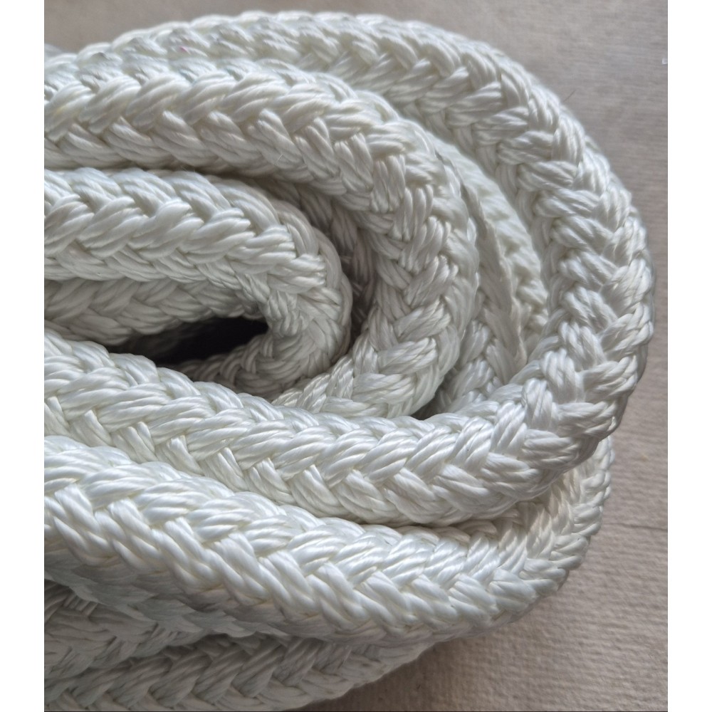 Канат 20мм поліестеровий плетений 12-ти прядний з осердям гнучкий