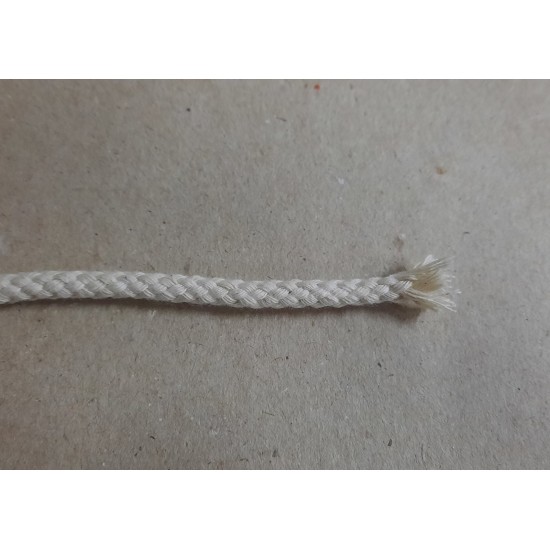 Шнур плетений бавовняний 5,0мм натурального кольору