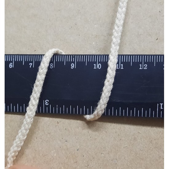 Шнур плетений бавовняний 3,0мм натурального кольору