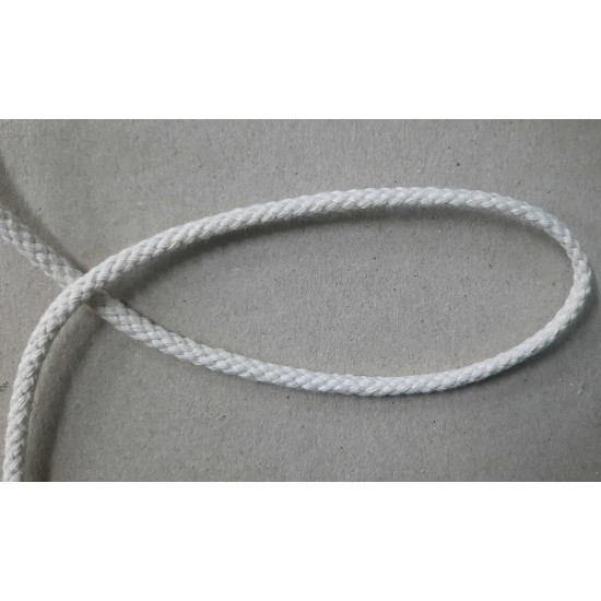 Шнур плетений бавовняний 4,0мм натурального кольору